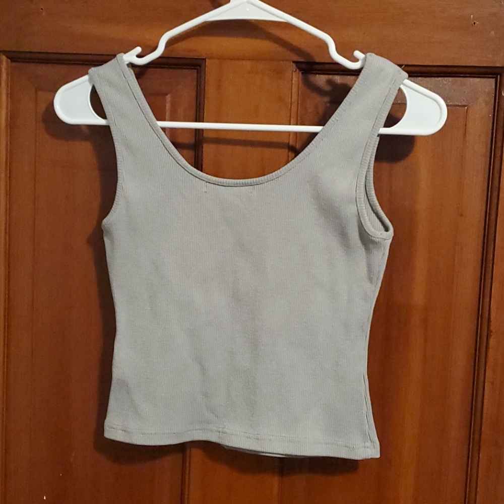 Good Luck Gem Ribbed Tank W/4 Buttons - Picture 4 of 4